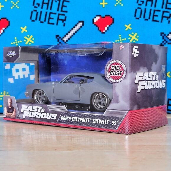 Jada Toys Fast & Furious Grey Chevrolet Chevelle SS 1:32 Diecast Collectible Car - Picture 5 of 7